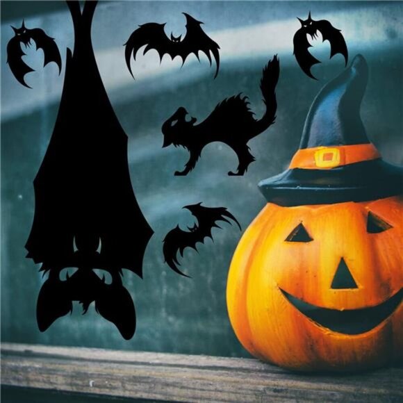 Halloween WindowCling Sticker,4Sheet Giant Spooky Monster Silhouette WindowDecal - Picture 6 of 7